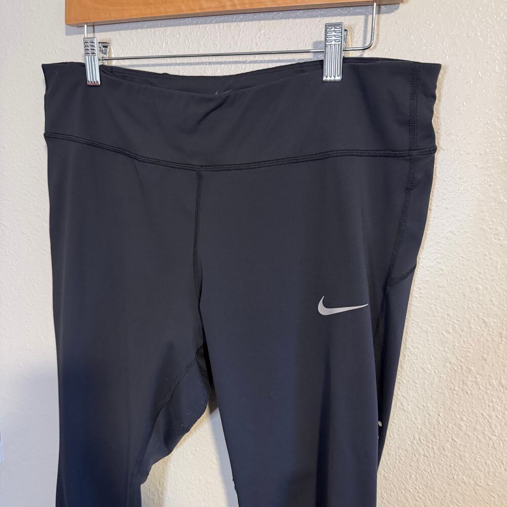 Nike Running Dri-Fit Black Ankle Length Leggings Women's Size 1X - Picture 2 of 5